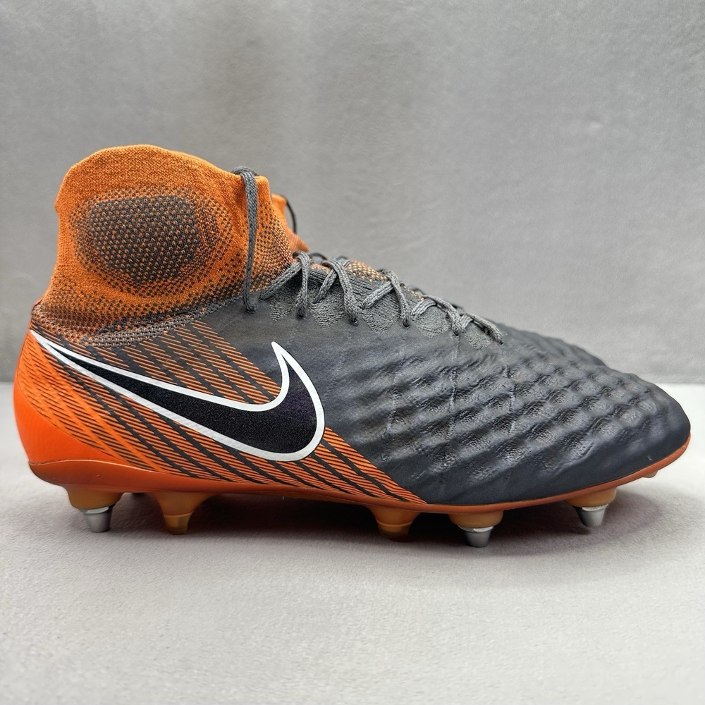 Mens Size 9.5 Nike Magista Obra 2 Elite SG Gray / Orange Soccer Cleats ACG 2018